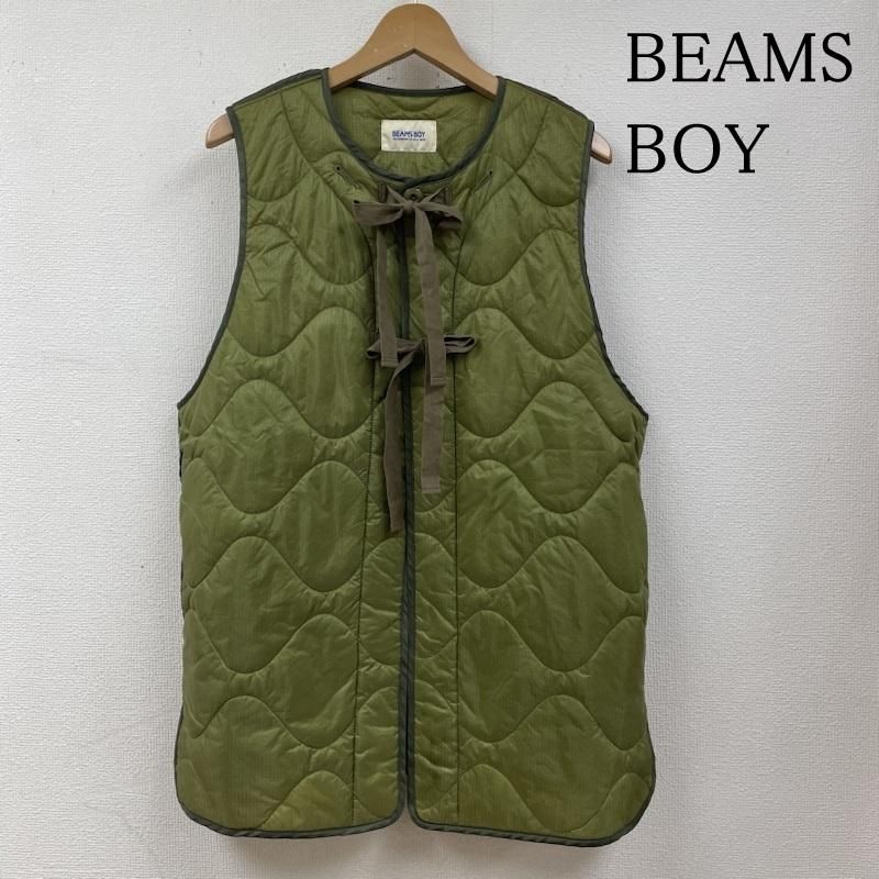 BEAMS BOY ビームスボーイ ベスト 22AW ミリタリー キルティング リップ サーモ ライナー ベスト 13-06-0010-803