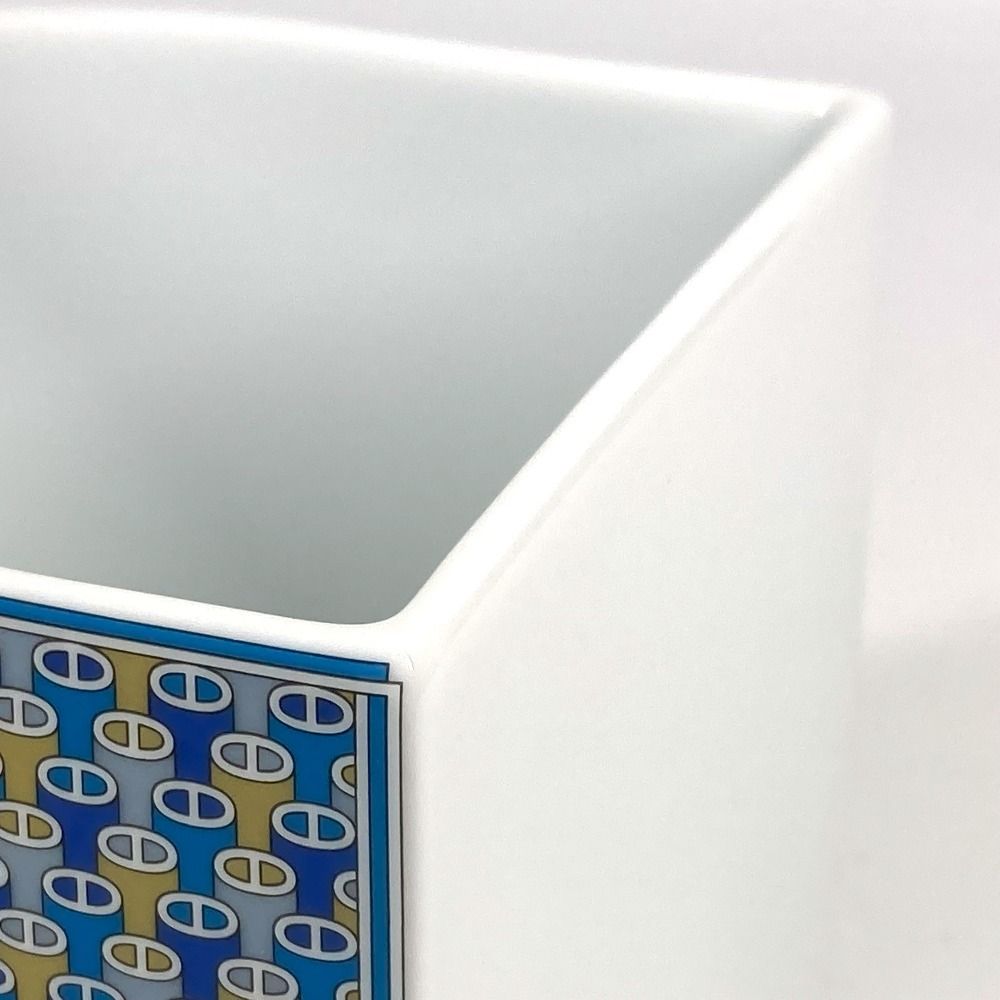 HERMES エルメス 花瓶 TIE SET タイ・セット 陶器 ブルー - メルカリ