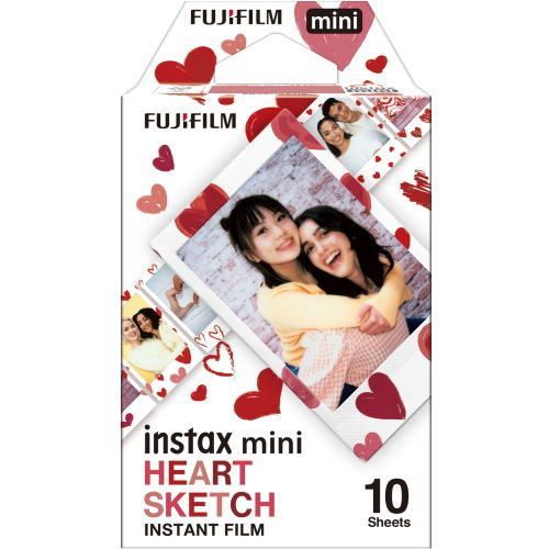 30本セット FUJIFILM フジフィルム チェキフィルム ハートスケッチ チェキ用フィルム INSTAX MINI HEART SKETCH WW 1