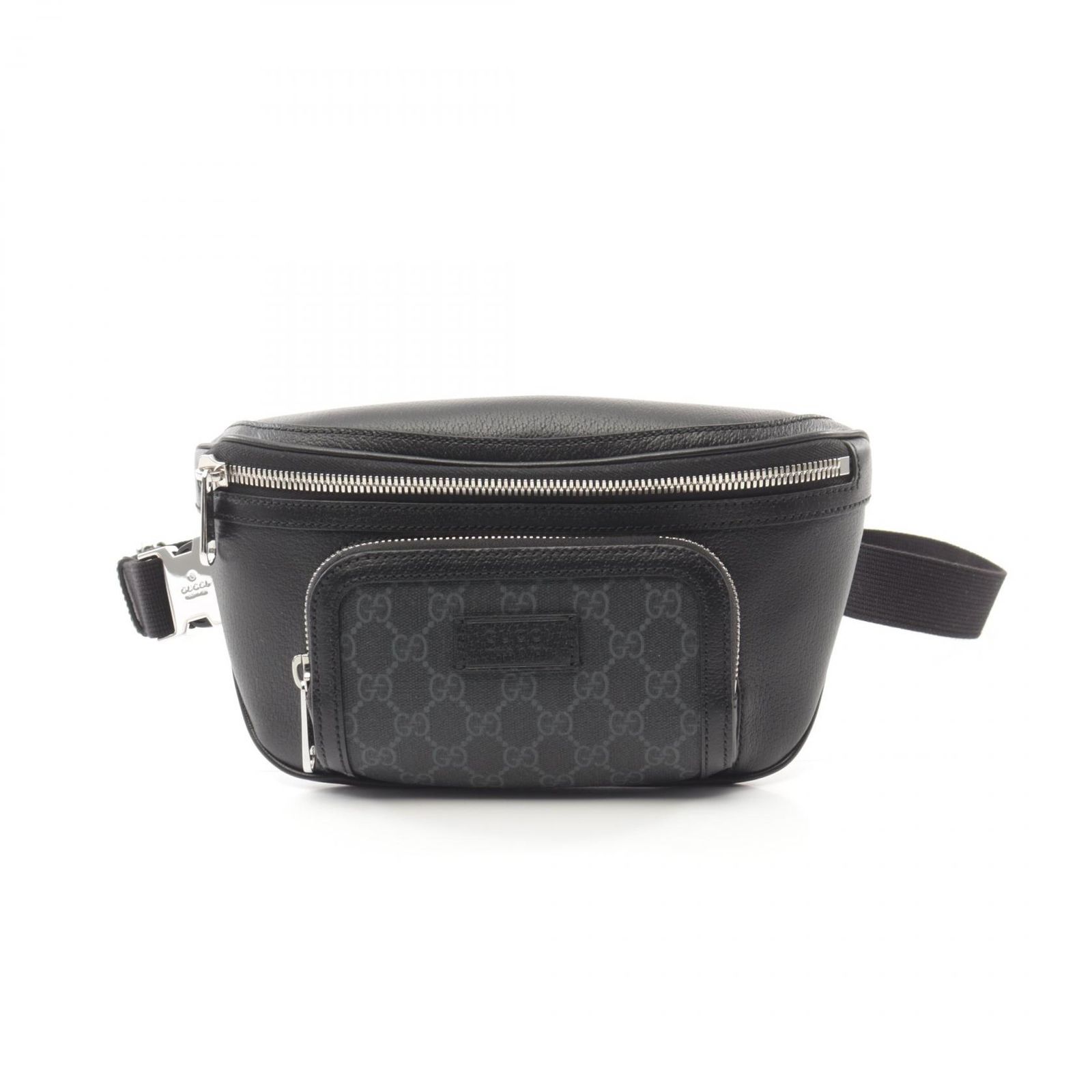 グッチ GUCCI ウエストバッグ GGスプリーム スモール ベルトバッグ 795463FADJK100090 ブラック PVCコーティングキャンバス レザー GGスモールベルトバッグ メンズ