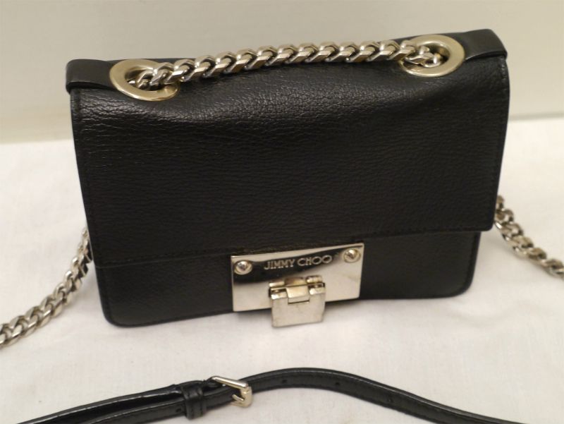 美品☆JIMMY CHOO ジミーチュウ REBEL レザー ショルダーバッグ 