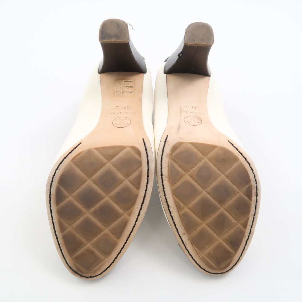 CHANEL シャネル パンプス 1点 35 1/2C 22.5 白×ブラック CHANEL シャネル パンプス 1点 35 1/2C 22.5 白×ブラック