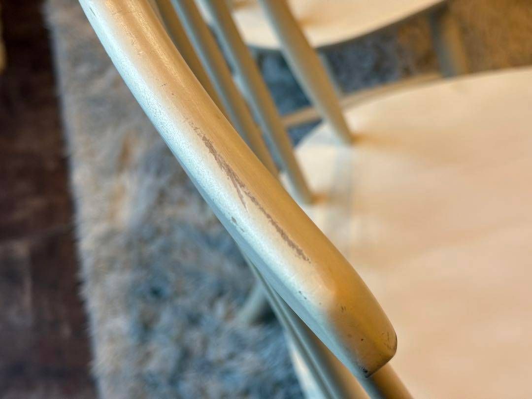 ②太平 ウィンザーチェア ホワイト ゴールドスミスチェア 2脚