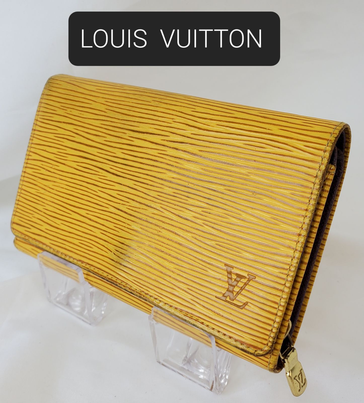 LOUIS VUITTON （ルイビトン） イエロー折財布 小銭入れ付 - 小物