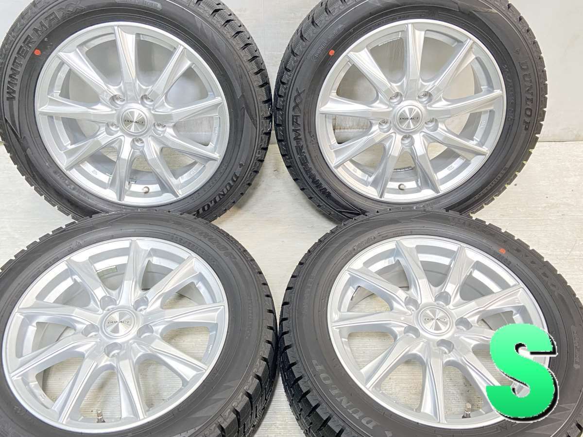 送料込205/55R16ダンロップウィンターマックスWM01アルミホイール 5穴 205/55R16 nダンロップ ウィンターマックス WM02 n DUFACT n16x6.5 40