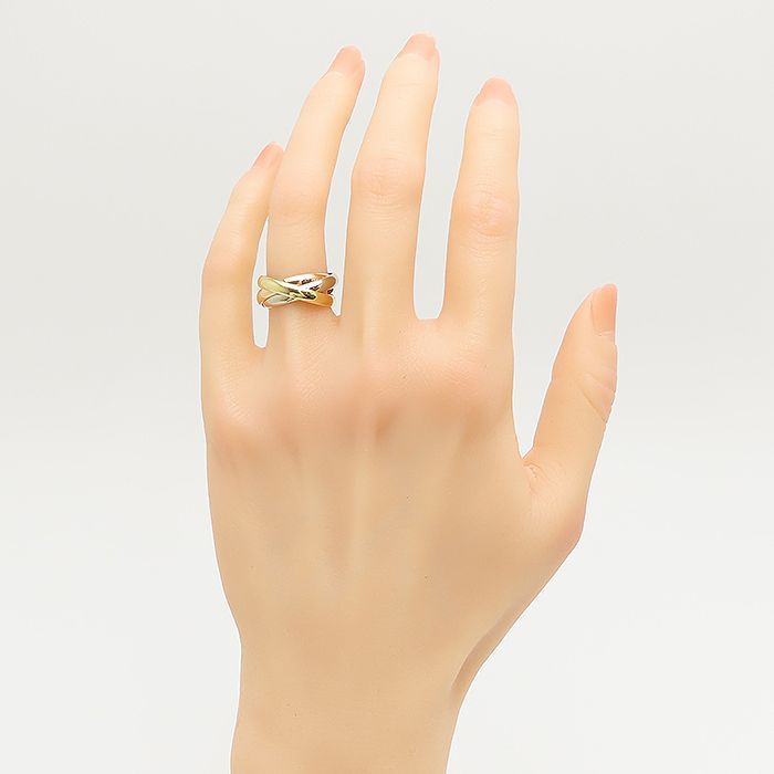 cartierトリニティ リング　#50 カルティエ トリニティ リング #54 14号 Cartier Au 750 YG WG