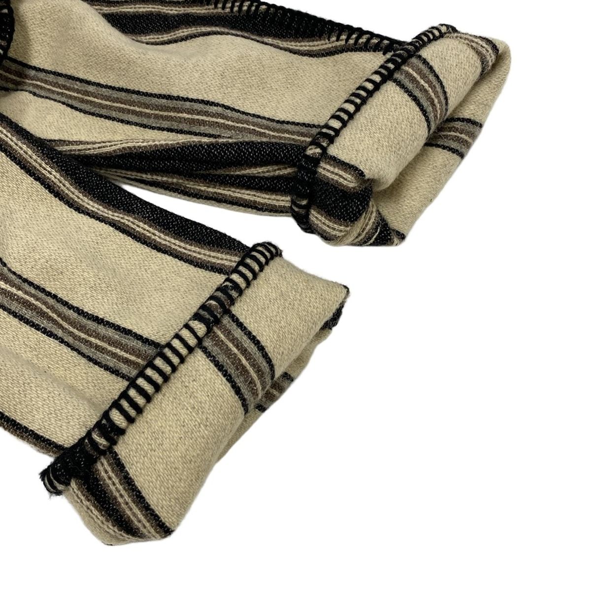 CELINE セリーヌ コート サイズM レディース - アイボリー×黒×マルチ 長袖 ボーダー 秋 冬 GULLKHAN_COM