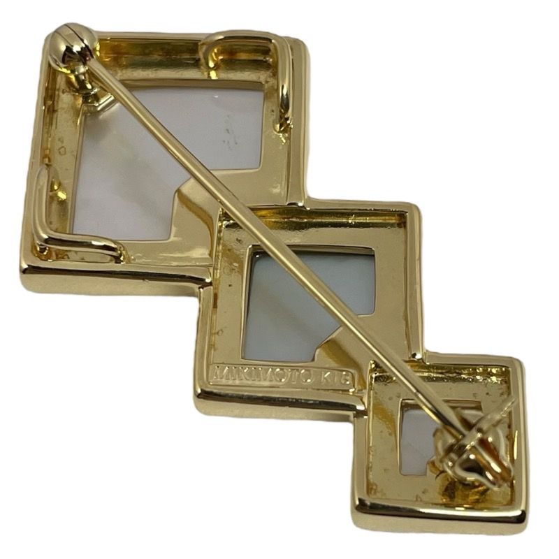 ミキモト MIKIMOTO ピクウェブローチ イエローゴールド K18YG