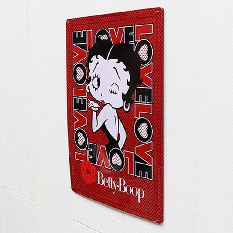 ベティちゃん ベティブープBetty Boop ティン サイン 投げキッス