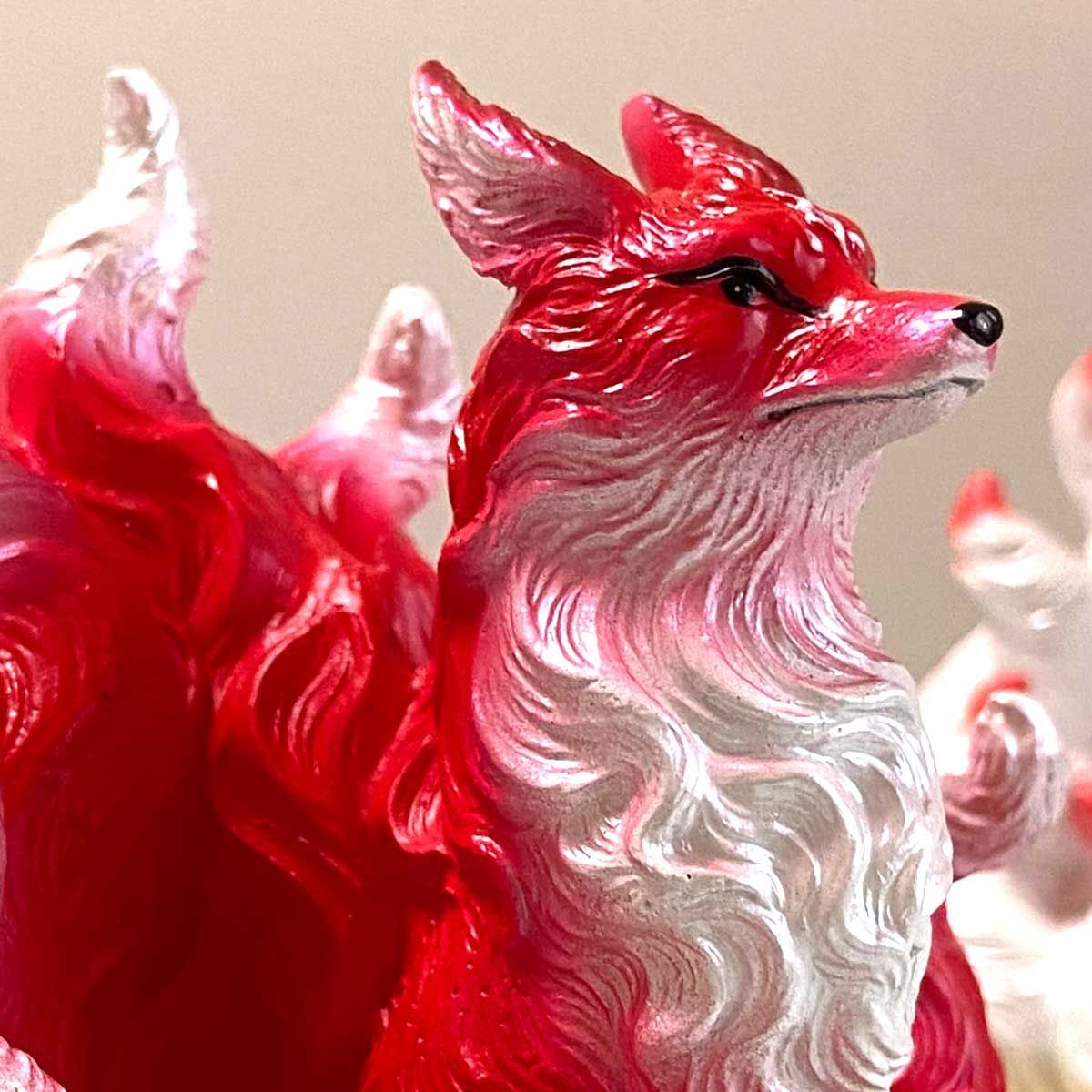 九尾の狐 台座 置き物 インテリア 屋内 屋外 狐 九尾 プレゼント