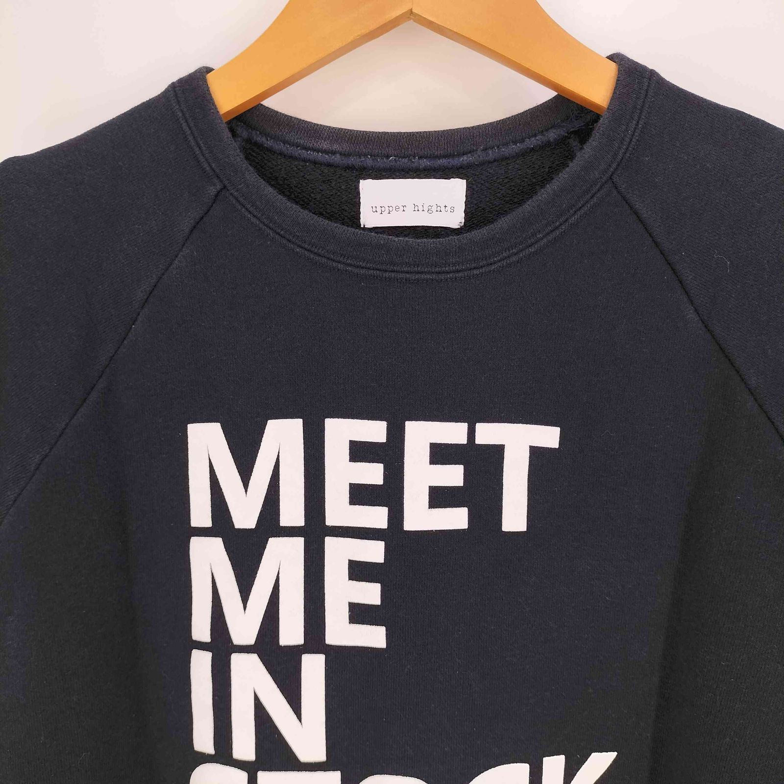 アッパーハイツ upper hights MEET ME IN STOCKHOLM プリント ラグラン 