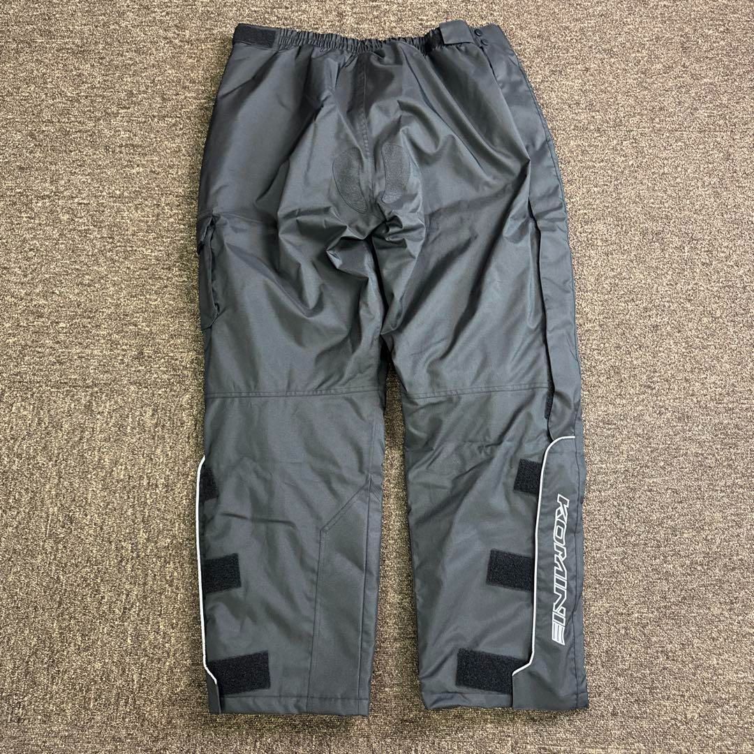  KOMINE 刺繍ロゴ ブラック ウィンターオーバーパンツⅡ 4 XLB パンツ バイクウェア 装備