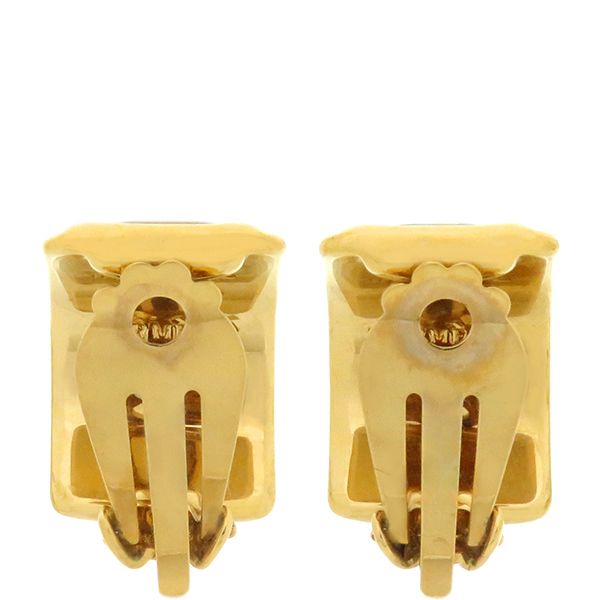 HERMES エマイユ イヤリング GP ゴールドxレッド