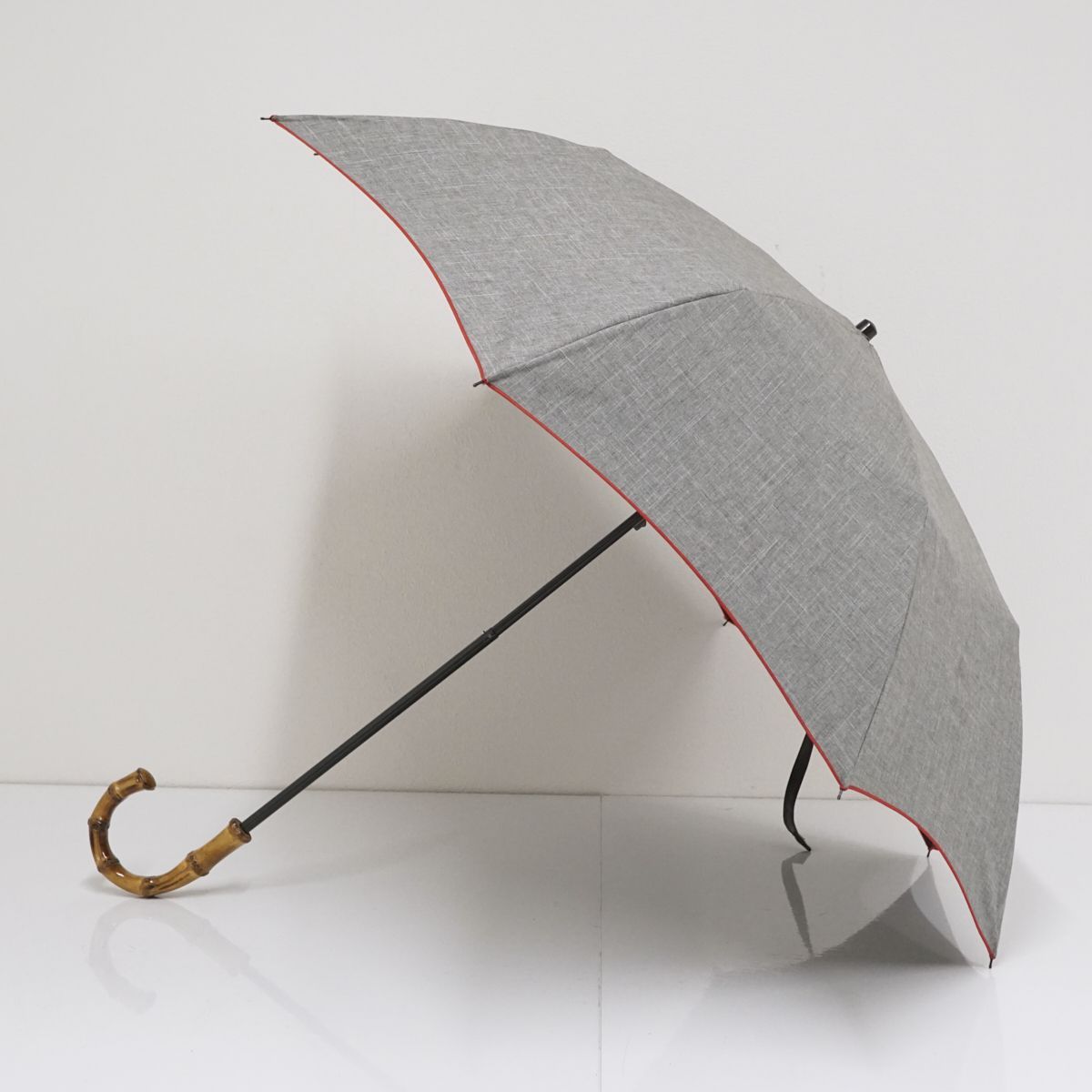 芦屋ロサブラン 100％遮光日傘 長傘 ダンガリーグレー LDK公式】日傘の