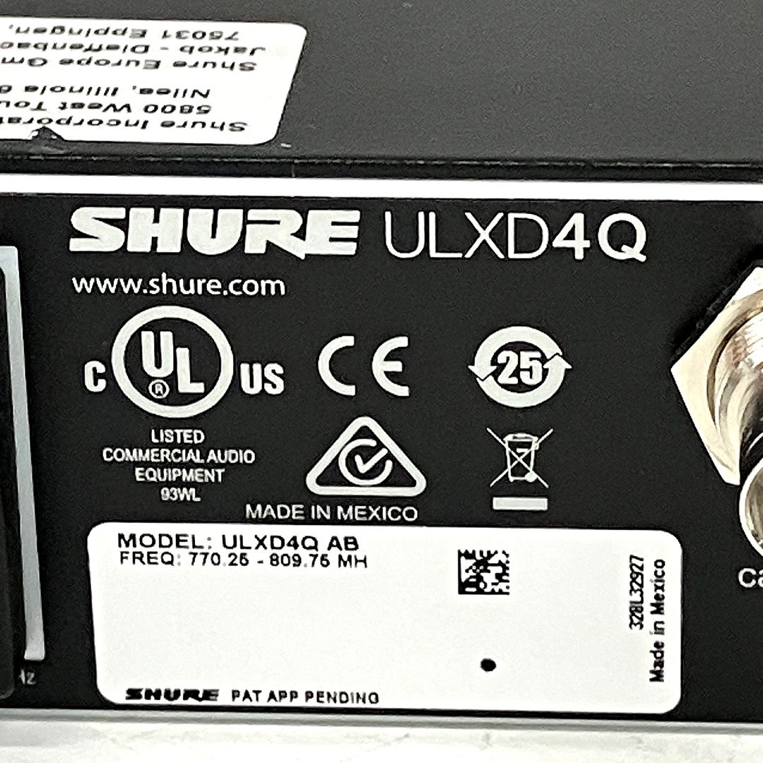【美品】SHURE デジタルワイヤレス受信機 ULXD4Q-AB SHURE ( シュア ) ULXD4Q-AB 送料無料 | サウンドハウス