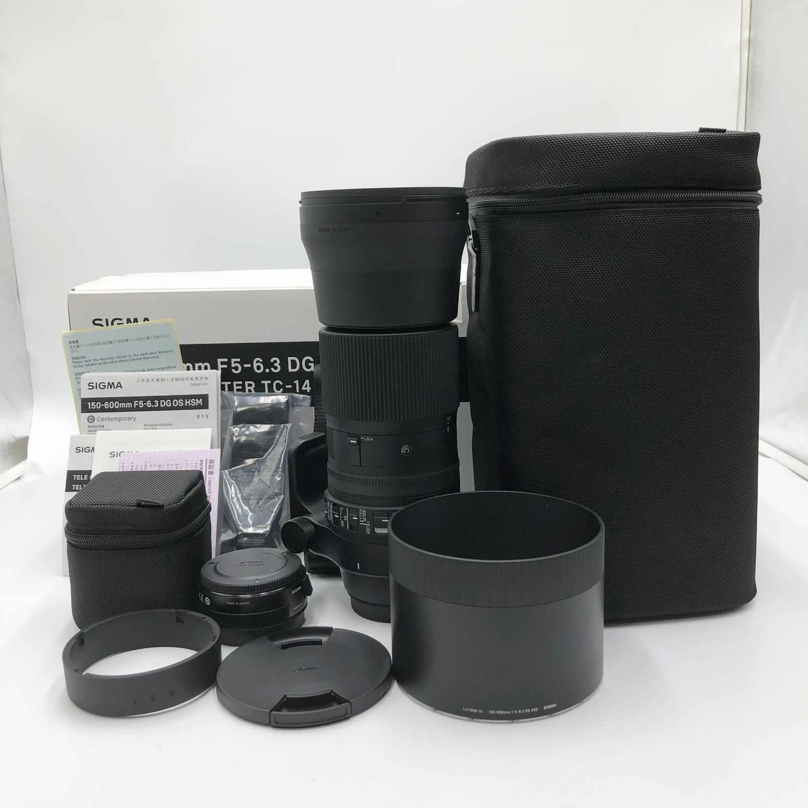 シグマ Sigma レンズ 150-600mm F5-6.3 DG OS HSM テレコンバーター ×1.4 セット Canon キヤノン EFマウント ズーム 超望遠 フルサイズ 一眼レフ用 Contemporary