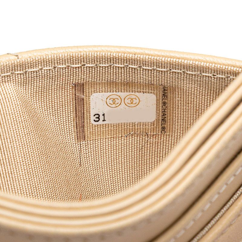 シャネル ココマーク マトラッセ カードケース パスケース ベージュ  