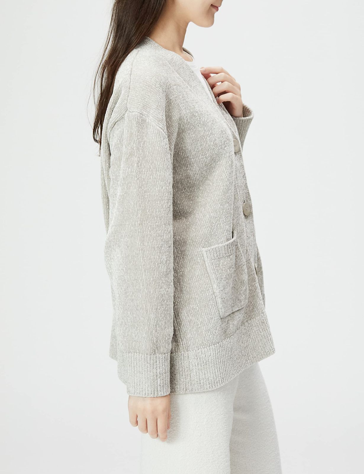 Chacott】チュールスリーブニットカーディガン SNIDEL グレー SNIDEL