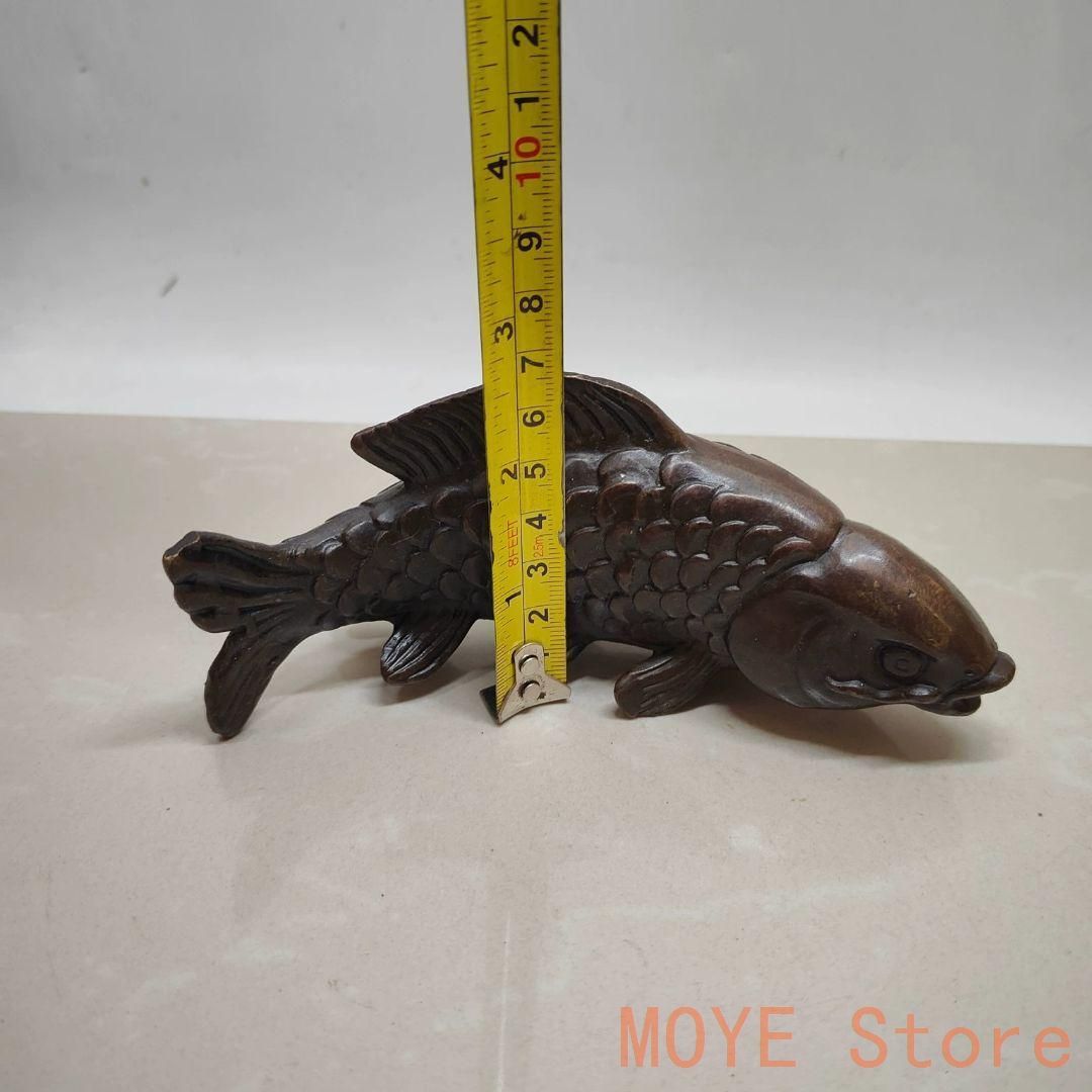 銅器 金魚 茶寵 香挿 香道具 茶台置物 装飾品 工芸品zw0829