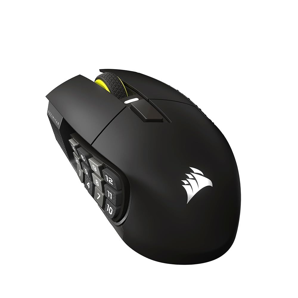 CORSAIR SCIMITAR ELITE WIRELESS SE MMOに最適な多ボタンのワイヤレスゲーミングマウスプログラム な16ボタン MARKSMAN S 33Kセンサー