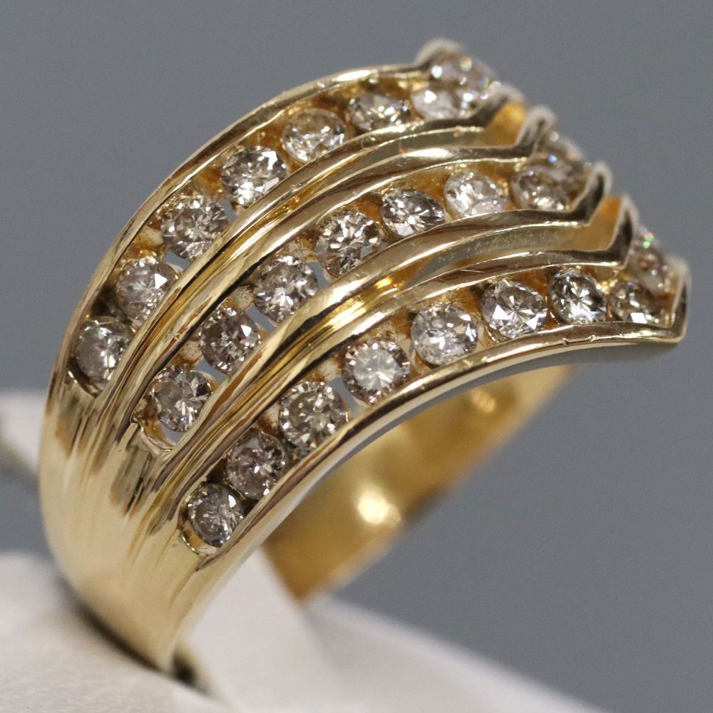 K18ブラウンダイヤモンドリング D1.05 6.2g #15 - メルカリ 