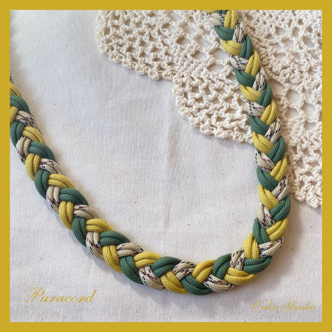 ナノハナ】パラコード スマホショルダー ストラップ ハンドメイド お花