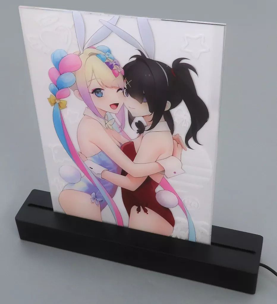 超てんちゃん アクリルレイヤーライトフレーム ぬいぐるみ 中古】雑貨 超てんちゃん&あめちゃん アクリルレイヤーライト