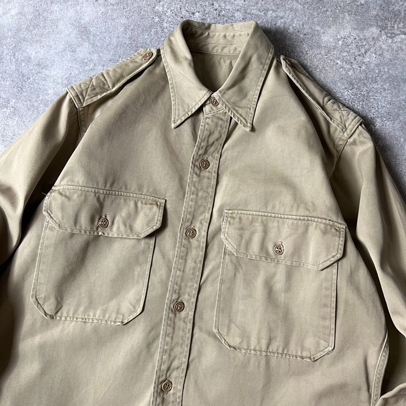 40’ｓ米軍 支給品 シャツ 13822c USA製 ARMY 実物WWⅡ50 豪華 USA製 13822c シャツ 支給品 40's米軍 ARMY WWⅡ50の通販