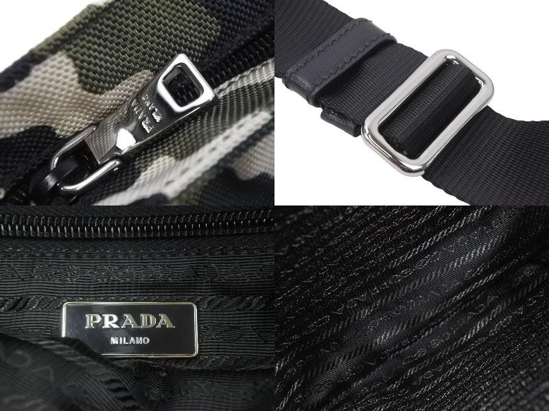 PRADA プラダ ショルダーバッグ プラダ カモフラショルダー迷彩 ギャランティカード付き VA0886 シルバー金具 美品 中古 49245 -  メルカリ