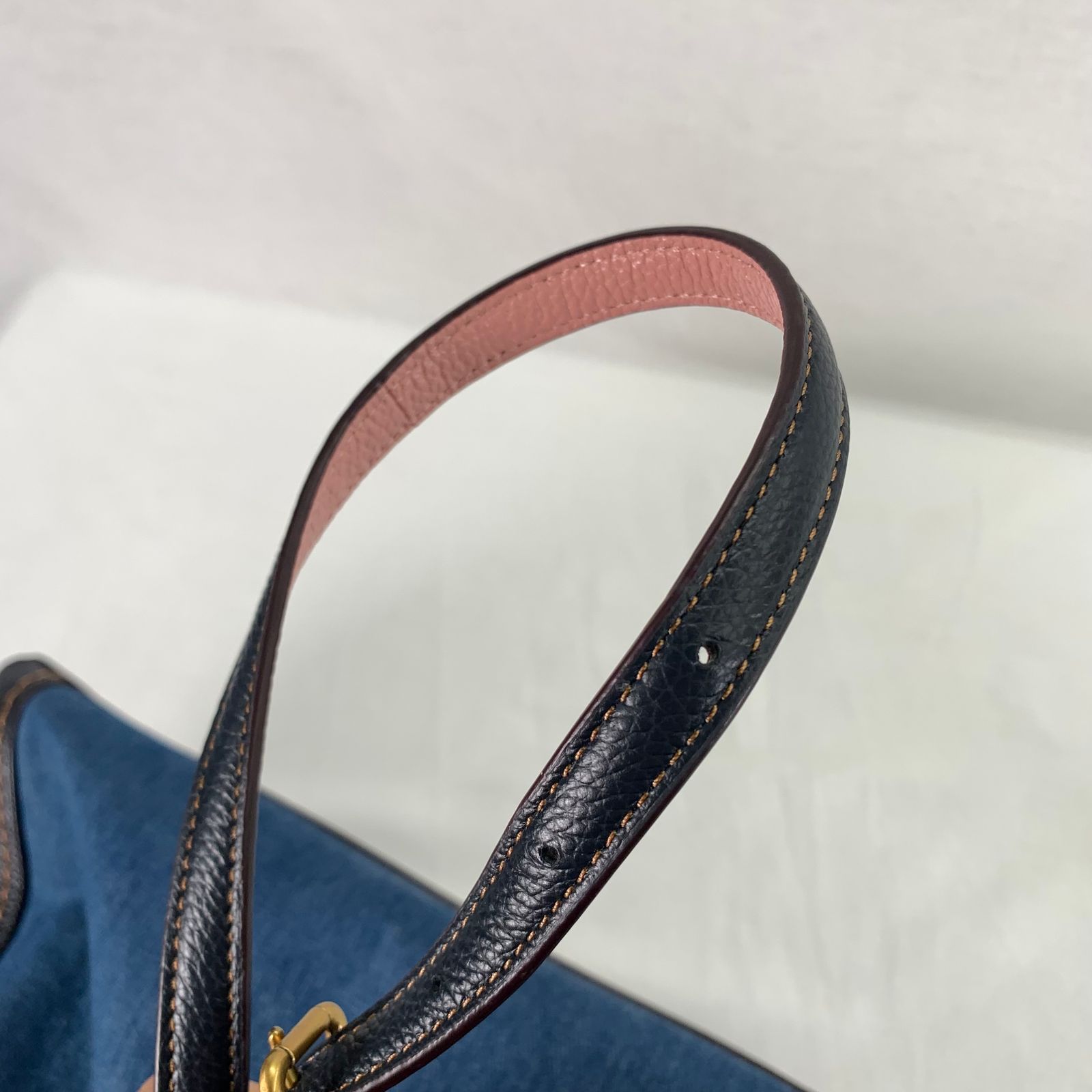 COACH コーチ イーディー 2way 斜め掛け 花柄 ネイビー デニム バッグ 