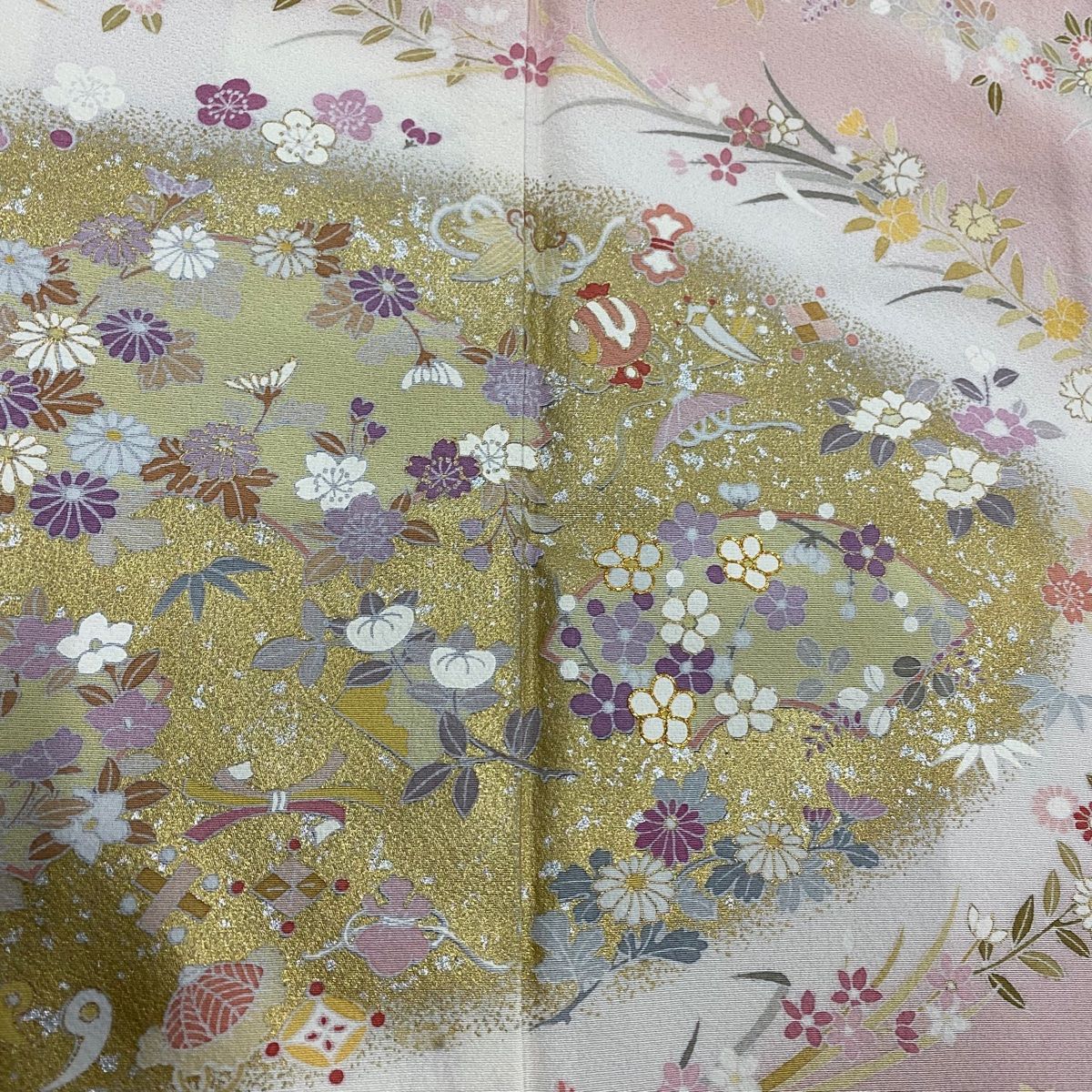 草花 金銀彩