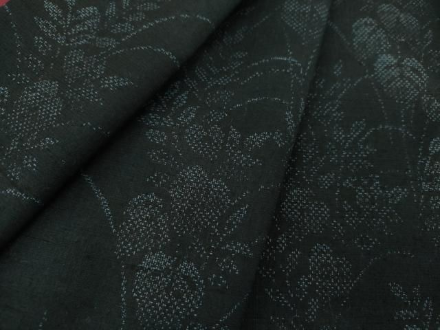 平和屋着物○上質な紬 草花文 黒地 正絹 逸品 DAAQ3423ps - メルカリ