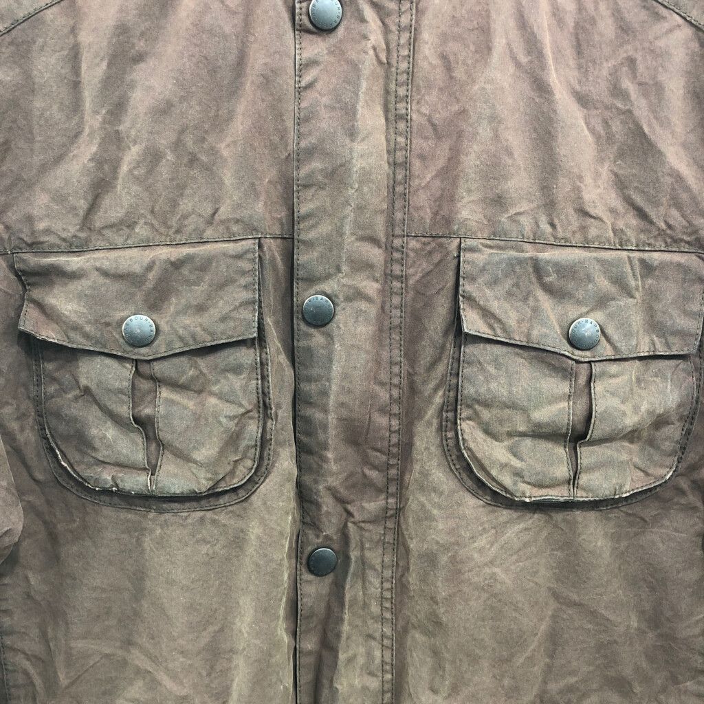 Barbour バブアー A417 NEW UTILITY オイルドジャケット アウター 大きいサイズ 防寒 ３ワラント ブラウン (メンズ XXL) 中古 古着 P6538 Barbour バブアー A417 NEW UTILITY オイルドジャケット アウター