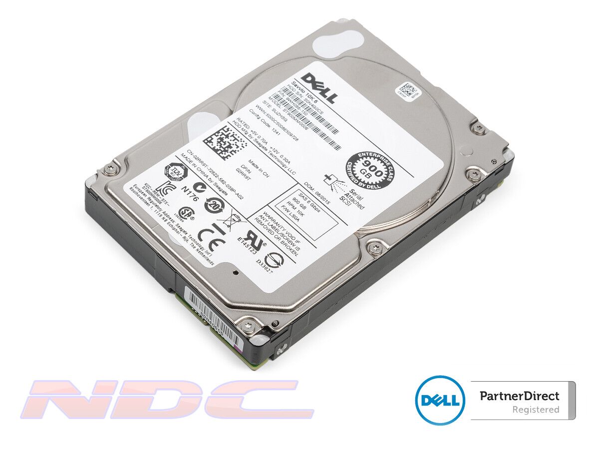 900GB Dell Seagate 2.5 10K 6GB SAS ハードドライブ ST900MM0006 - 02RR9T