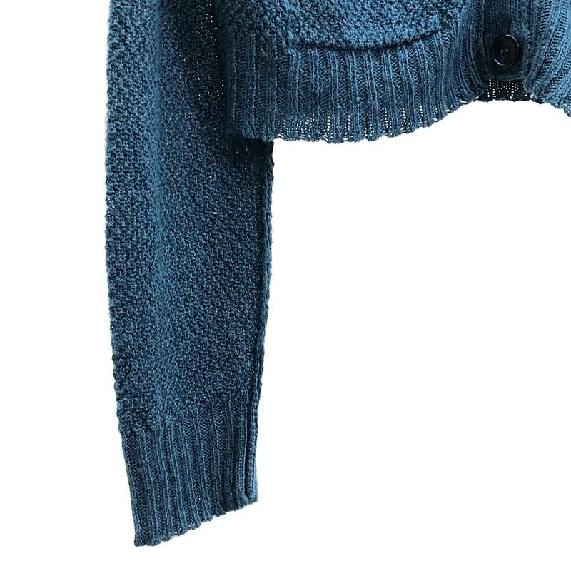 【美品】  Maison Margiela / メゾンマルジェラ | 2023SS | ヘンプ ラウンドネック ニット カーディガン | M | ネイビー | レディース 美品】 Maison Margiela / メゾンマルジェラ | 2023SS | ヘンプ