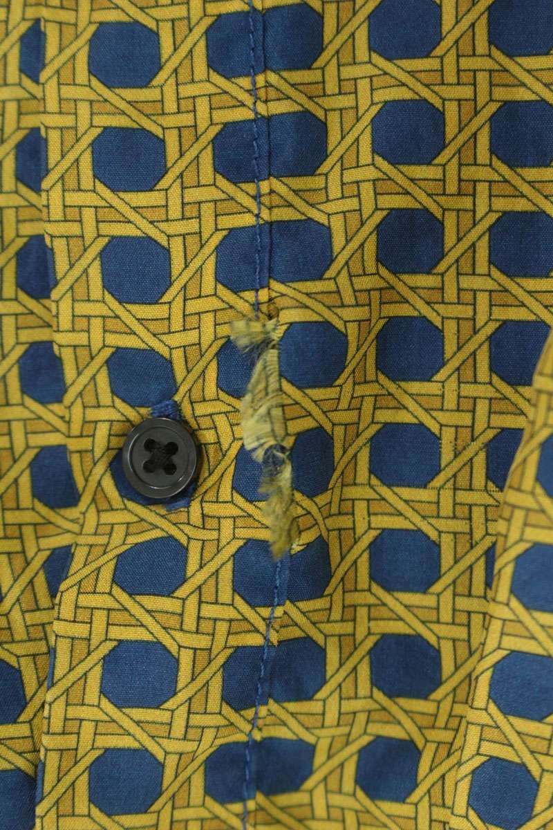 シュプリーム 16AW Cane Silk Shirt 総柄シルク長袖シャツ メンズ M