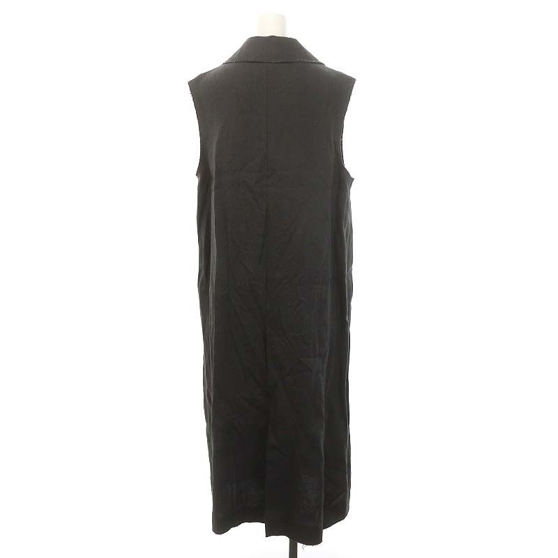 エブール ebure ミディアムリネンステン ジレ ベスト ロング カットオフ 36 グレー DO OS SH