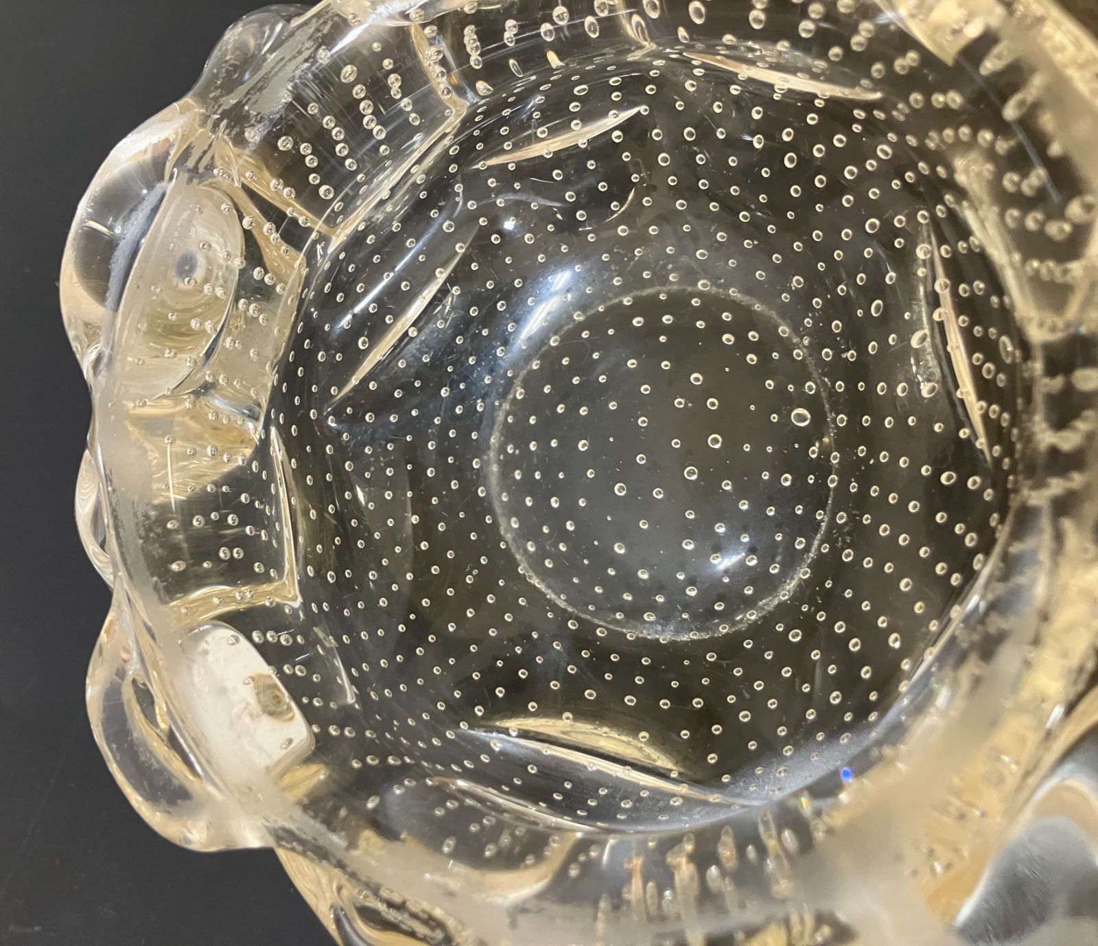 昭和レトロな灰皿 26247】灰皿 灰皿まとめ ガラス 気泡ガラス コレクション アンティーク