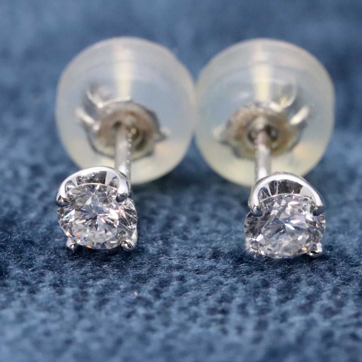 ヴァンドーム青山 ピアス Pt950 ダイヤモンド 合計0.2ct キャトル 1P ダイヤ VENDOME AOYAMA /24-1071