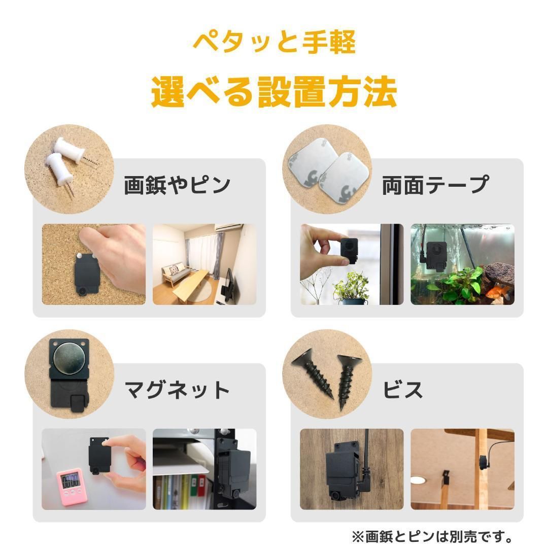 ペタカメ防犯カメラ 超小型ワイヤレス200 万画素遠隔監視や録画データ