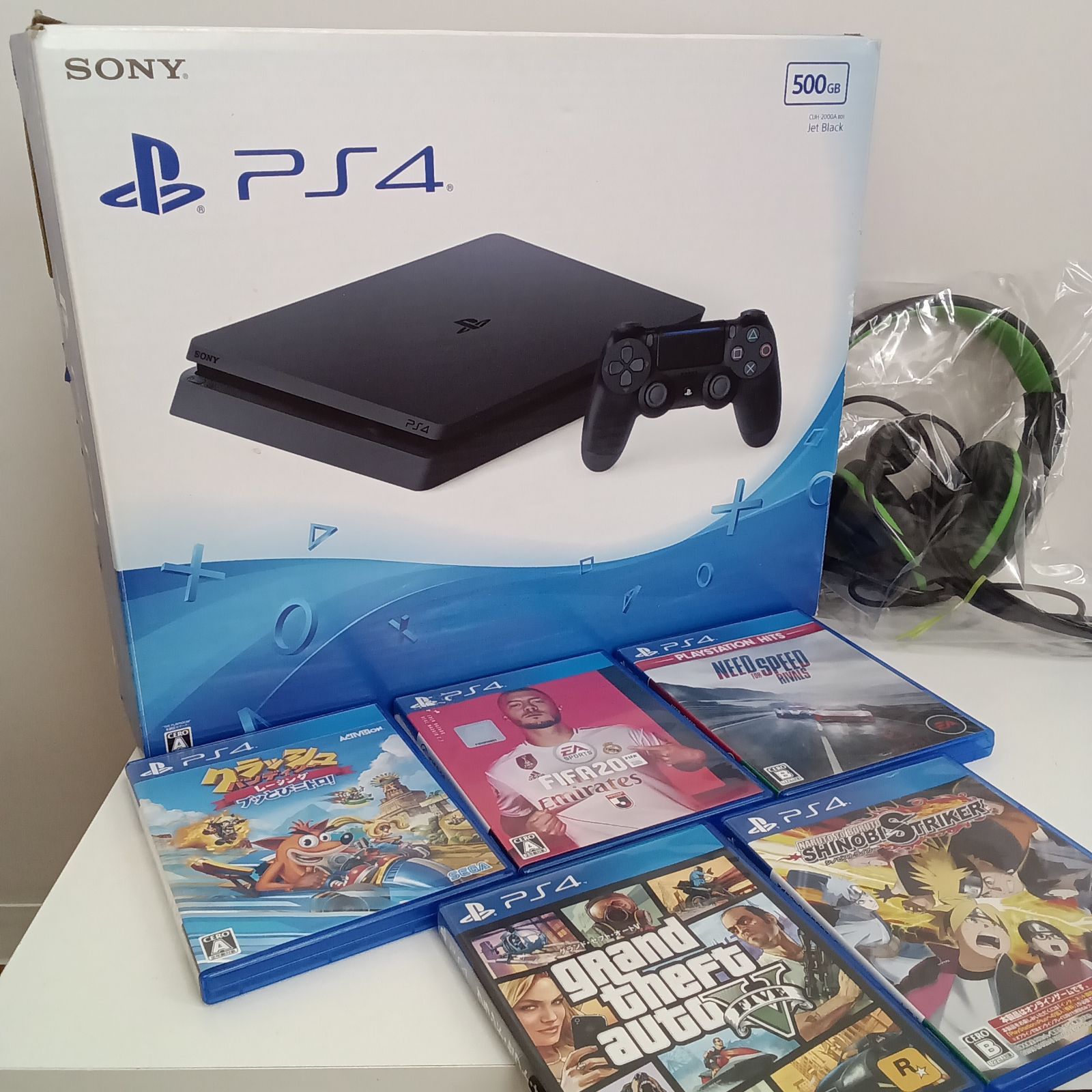 SONY PS4セット ソフト5本 ヘッドホン 付き CUH-2000A - メルカリ