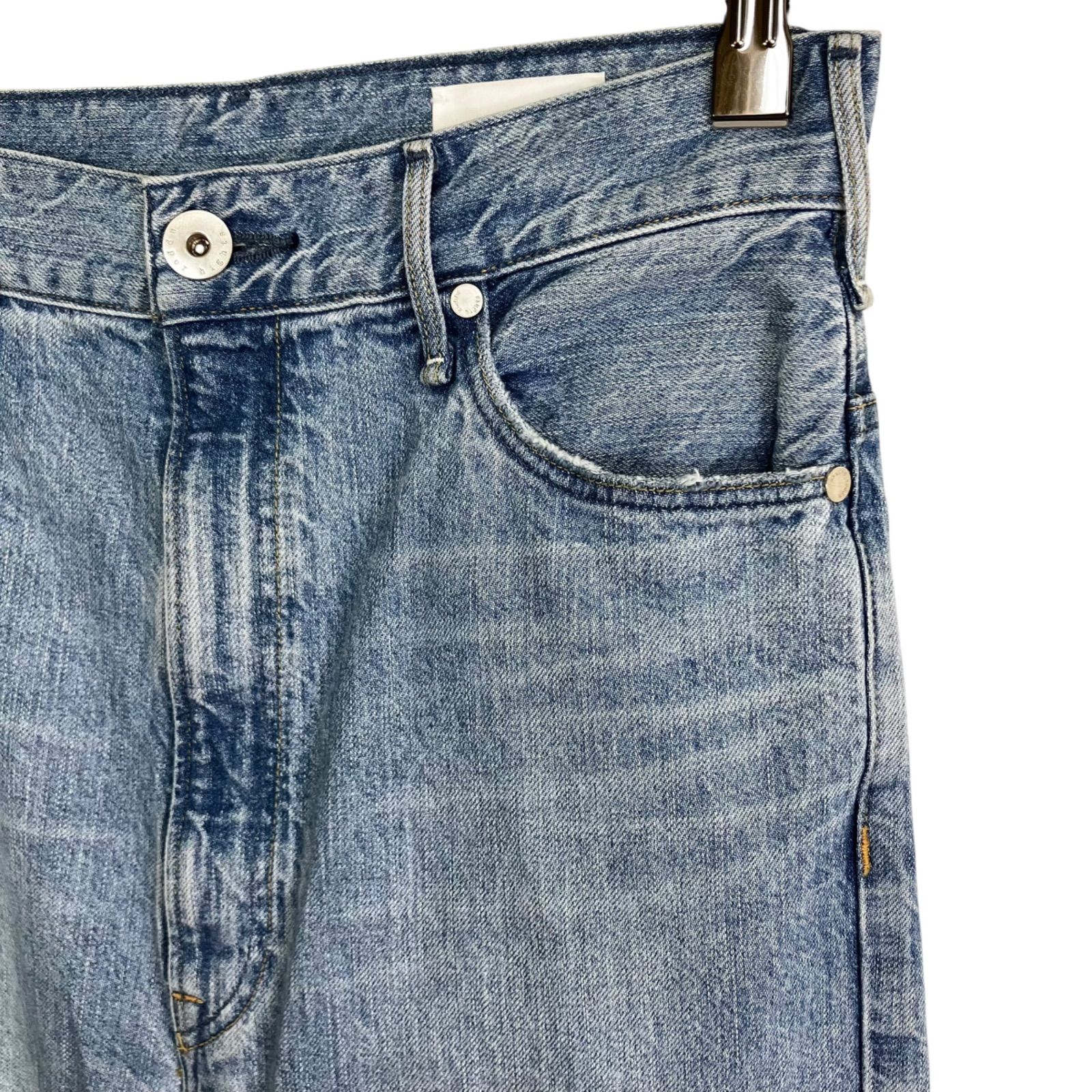 upper hights THE OLIVIA 23 FLOW シンチバック 新型ワイドテーパードデニムパンツ ハイウエスト ブルー 青 アッパーハイツ オリビア 188308302FLW DECORATOM_COM_BR