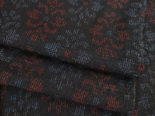 平和屋着物●結城紬　80亀甲　飾花文　正絹　逸品　AAAY9803ck 平和屋着物○結城紬 80亀甲 飾花文 正絹 逸品 AAAY9803ck