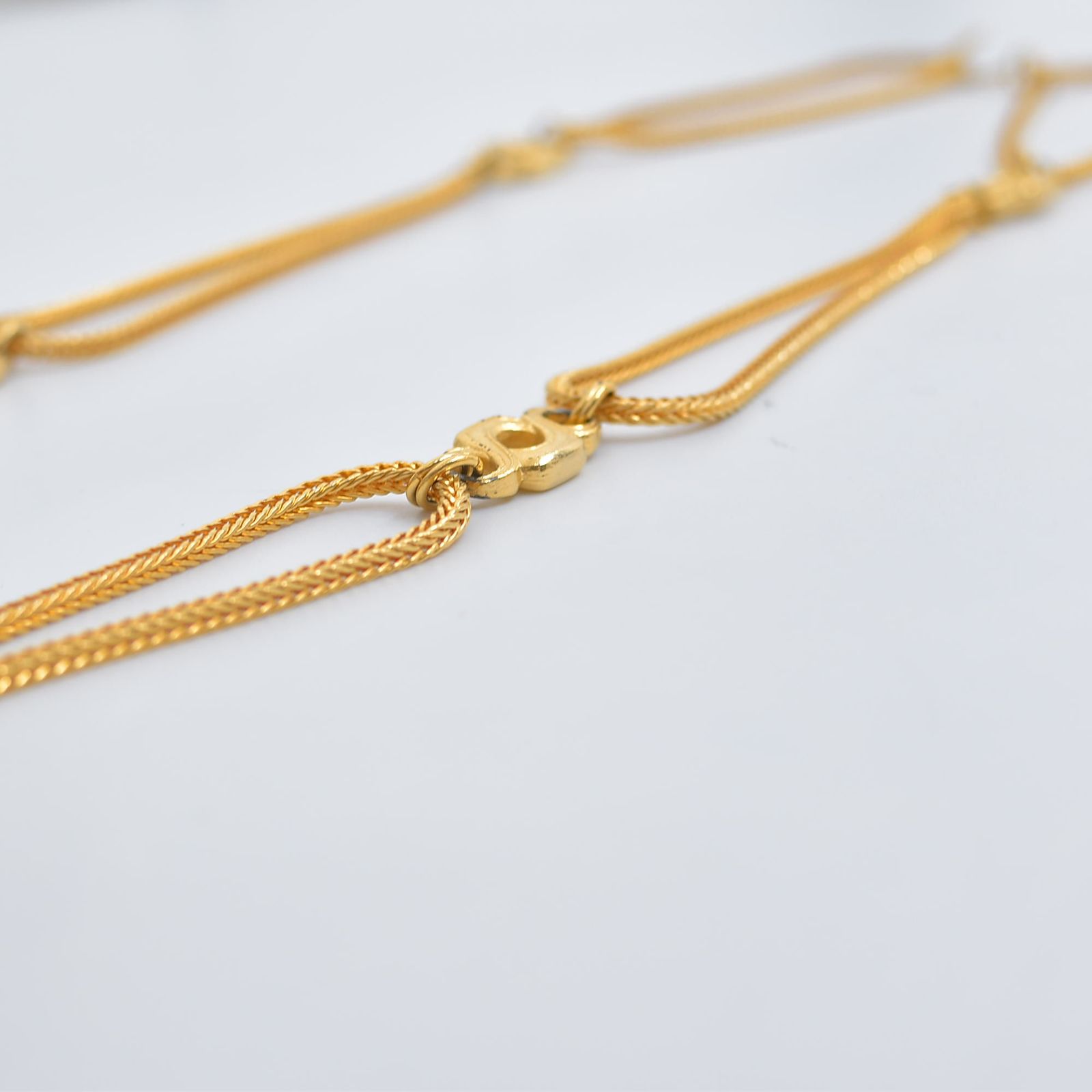 ゴールドチェーン ロングネックレス 変則デザイン ヴィンテージ ビンテージ アクセサリー vintage chain necklace