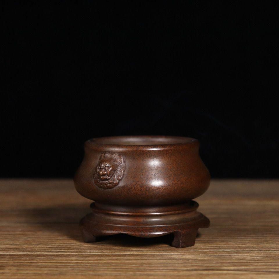 香炉 銅製 獅耳圧経銅炉 仏堂香炉 香道具 工芸品 置物 香炉 銅製 獅耳圧経銅炉 仏堂香炉 香道具 工芸品 置物 高岡