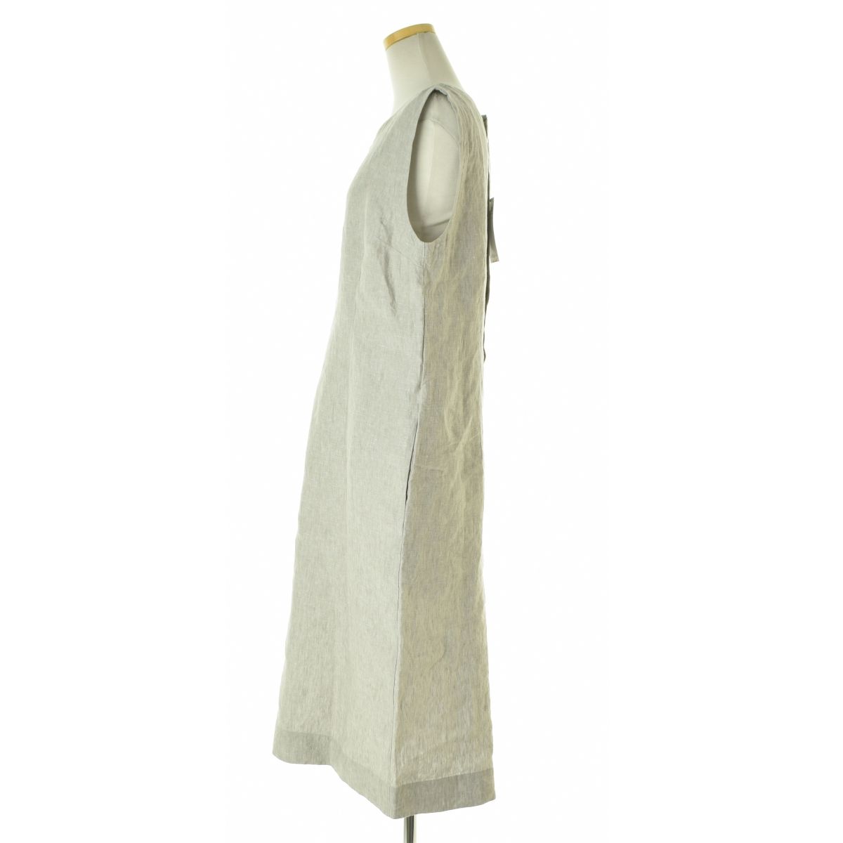 MARGARETHOWELL】25SS 5785156002 YARN DYED LINEN DRESS リネン  