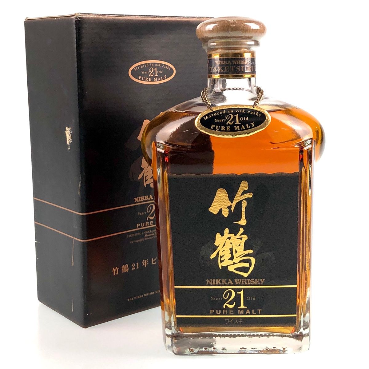 NIKKA ニッカウヰスキー ピュアモルト 竹鶴21年 旧ラベル 箱付き未開封 【SALE／76%OFF】 - ウイスキー