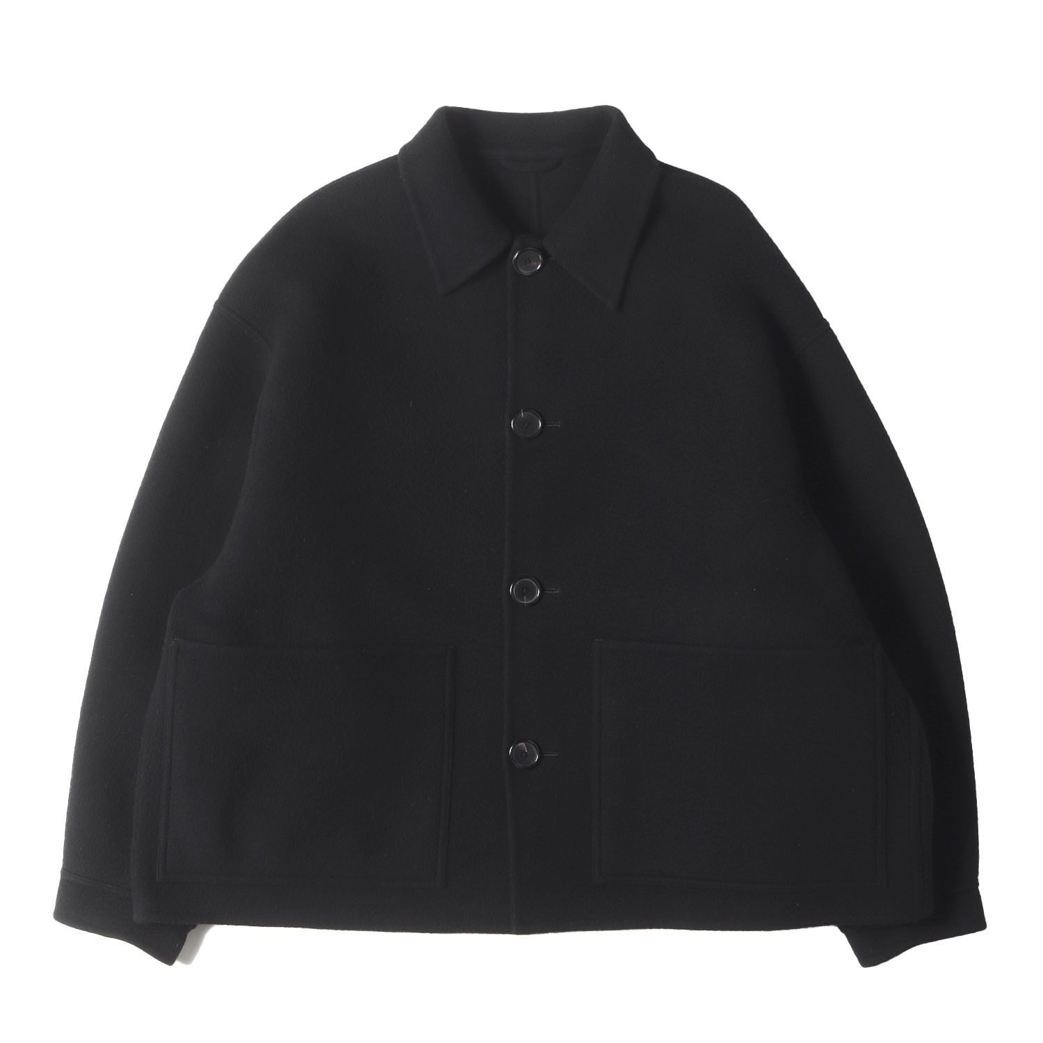 UNITED ARROWS ユナイテッドアローズ ジャケット ブラック 黒 サイズ S | カシミヤ混ウール メルトン ジャケット WOOL CASHMERE MELTON WORKY JACKET | H BEAUTY-YOUTH メンズ