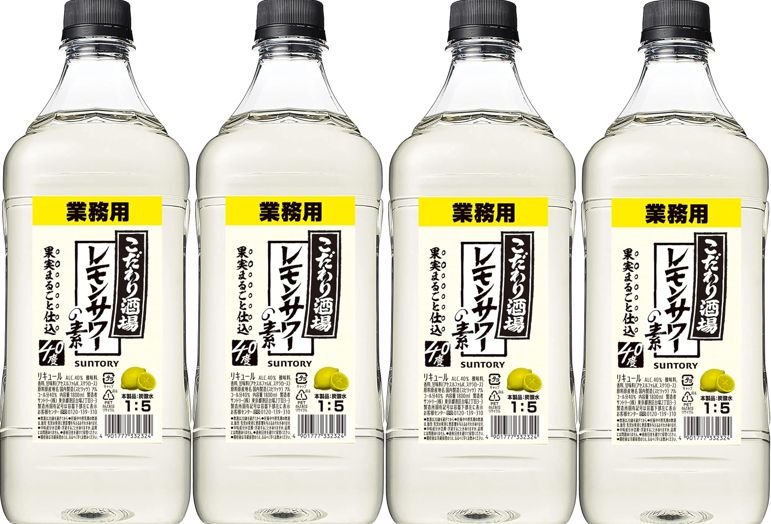 人気 サントリー こだわり酒場のレモンサワーの素 1.8L 4本 こだわり酒場の