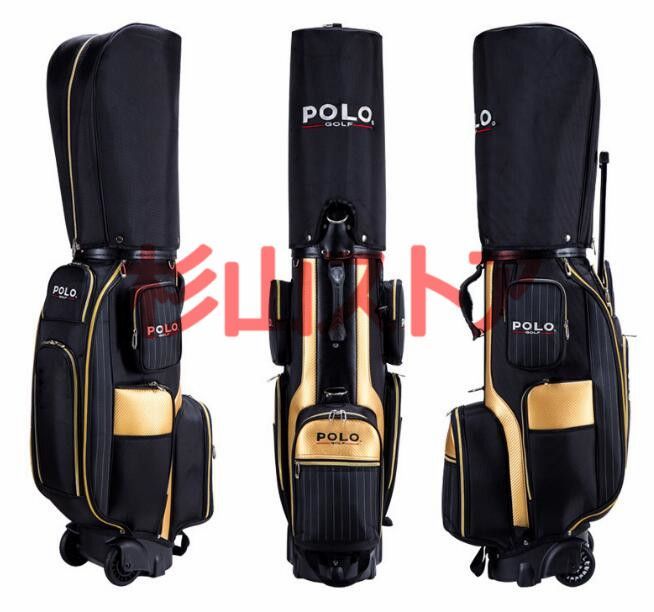 キャスター付き ゴルフクラブ収納バッグ 【ブラック】 在庫状況